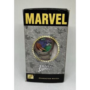 Vintage Artwatch Marvel Silver Surfer 1996 3D Action Crystal Wristwatch NIB